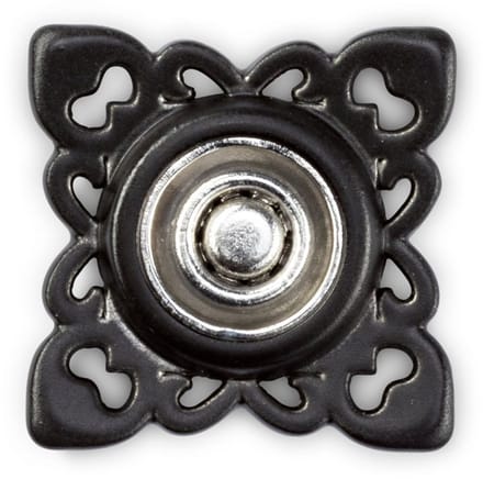Aannaaidrukknopen kwadrat. 21 mm zwart 2 st. - Aannaaidrukknopen - Prym