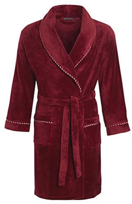 Volledige lengte luxe fleece badjas voor heren