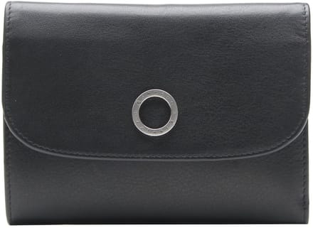 Esquire Leren portemonnee Athena RFID Lady Wallet Black zwart