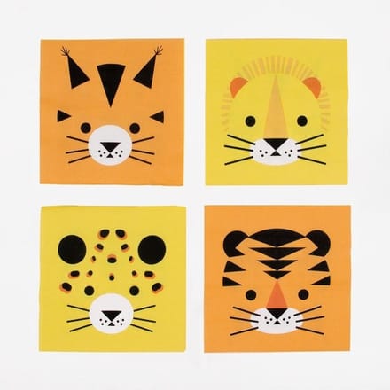 Papieren mini servetten | Servetten | Jungle | 25x25 centimeter