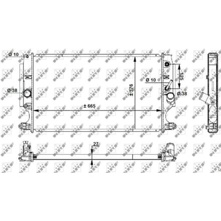 Radiator, motorkoeling NRF 59202