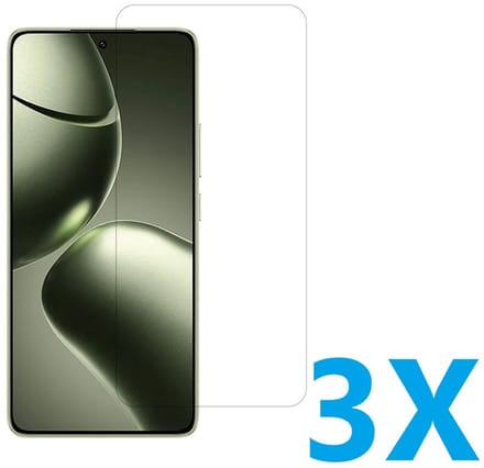 Screenprotector Glas - Tempered Glass Screen Protector Geschikt voor: Xiaomi 14T / 14T Pro - 3x
