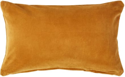 Homescapes Mosterdgeel fluwelen kussenhoes 30 x 50 cm
