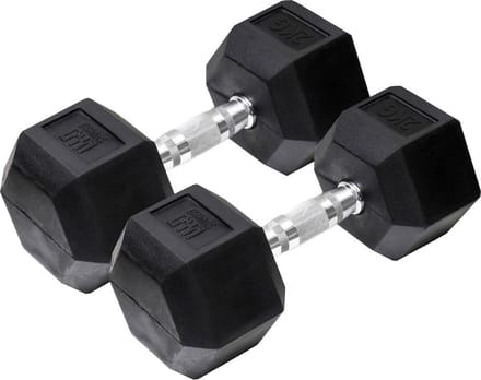 Orange Gym, Hex Dumbbell – 2KG – Set van 2 - hexagon dumbbells - neoprene dumbbell -