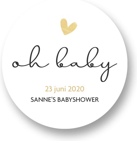 Sluitzegel - Babyshower - Sluitstickers Pimp Studio