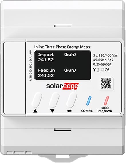 Solaredge 3 fase inline energy meter MTR-240-3PC1-D-A-MW