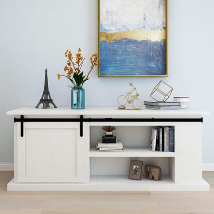 vidaXL - Ophangset - voor - minischuifdeur - 183 - cm - koolstofstaal