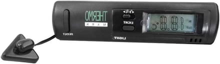 LCD Thermometer - Auto Meter - Temperatuur Meten - Verlicht Display - In/Uit - Zwart