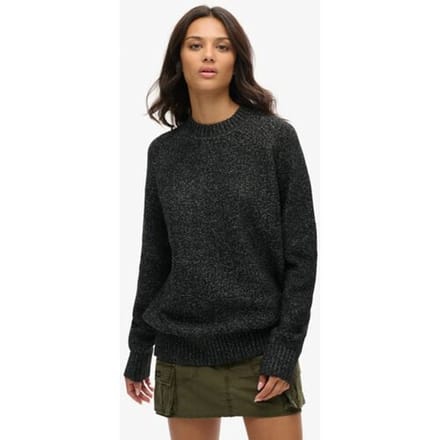 Superdry Oversized Grove Trui met Raglanmouwen Zwart Grootte: Xxl