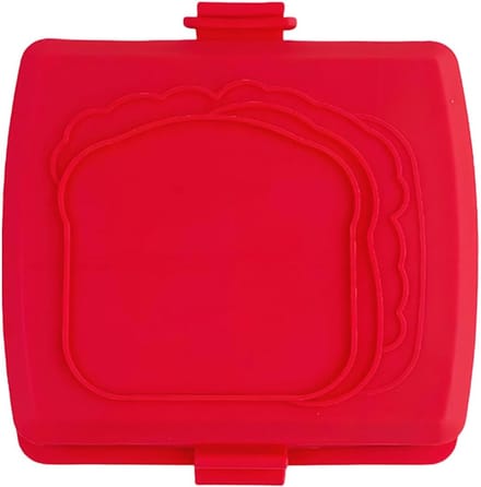 Magnetron Sandwichmaker - Panini Maker - Snelle Maaltijden - Antiaanbaklaag - 4x17x4 cm - Rood