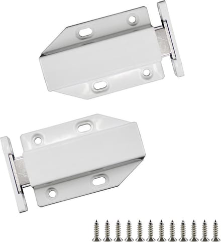 2x Zware Magnetische Druksluiting voor Kasten, Laden en Grote Deuren - Push-to-Open Sluiting Wit