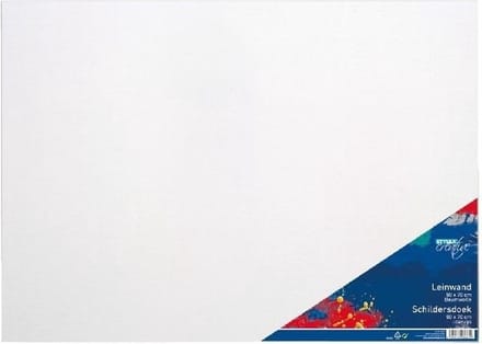Canvas schildersdoek - 50 x 70 cm - hobby verf schilderen - wit - doek op frame