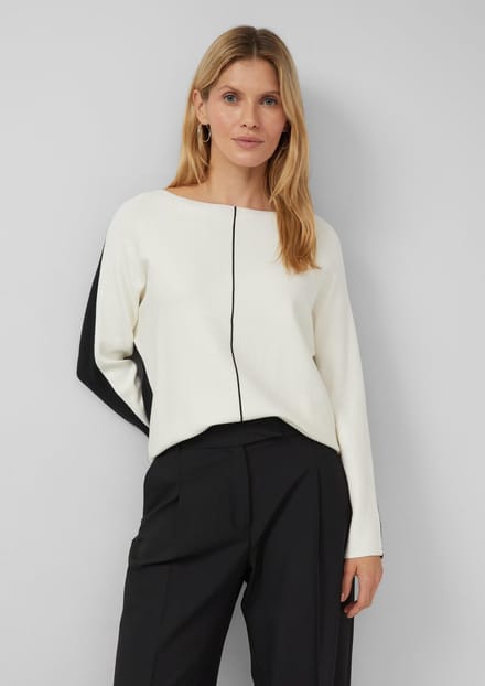 s.Oliver BLACK LABEL - Dames pull - Maat XXL - Vrouwen - Creme - Viscose