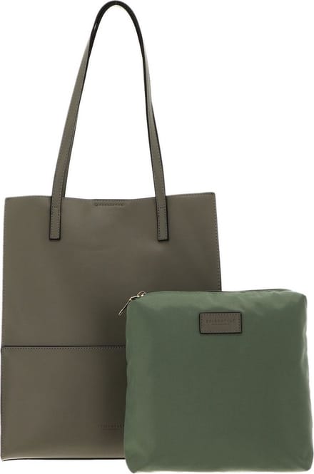 SEIDENFELT MANUFAKTUR Nees Shopper Grey Green / Gold Kaki