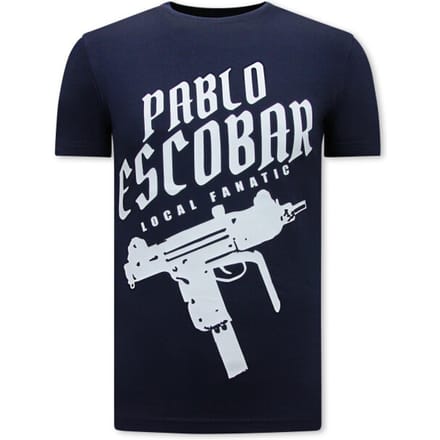 Local Fanatic Pablo escobar uzi t-shirt navy