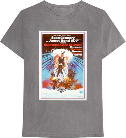 James Bond - Diamonds Are Forever Heren T-shirt - M - Grijs