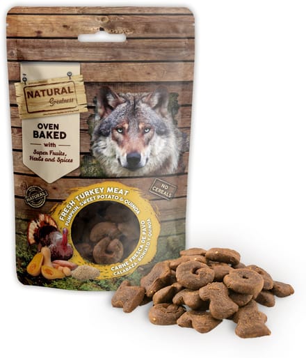 Hondenkoekjes Natural Greatness - Hypoallergene, Graanvrije Spijsvertering - 100g