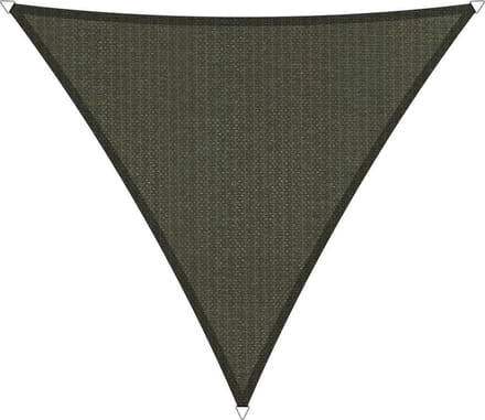 Schaduwdoek. Driehoek. Donkergrijs. Van den Eijnde. Zeer sterk 285 grams/m2 HDPE doek.