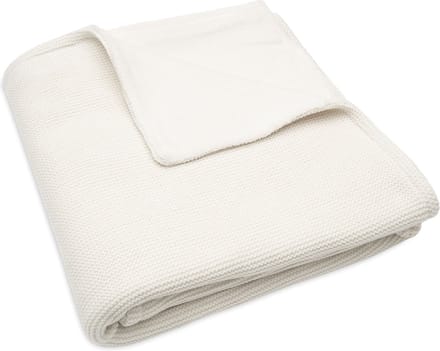 Jollein Deken Ledikant 100x150cm Basic knit Ivory/Coral Fleece