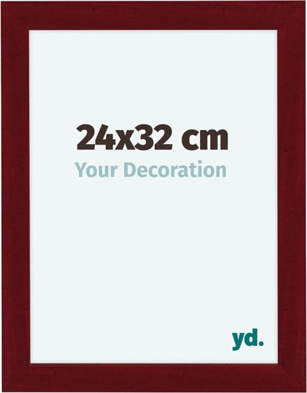 Your Decoration - Fotolijst 24x32 cm - MDF - Wijnrood Geveegd - Como