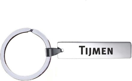 Sleutelhanger Met Naam - Tijmen - RVS