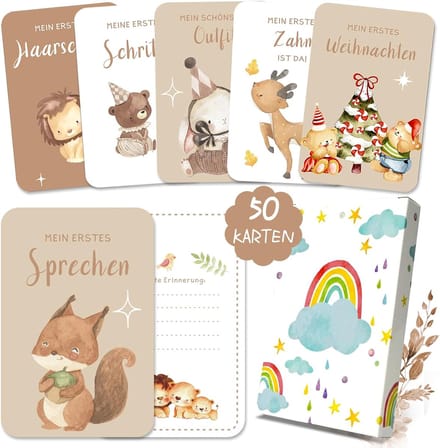 Solidchoice - Mijlpaalkaarten voor Baby's van 1 tot 12 Maanden