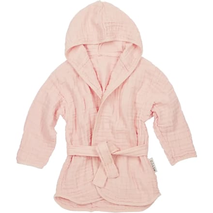 Meyco Baby Uni badjas - pre-washed hydrofiel - soft pink - 98/104