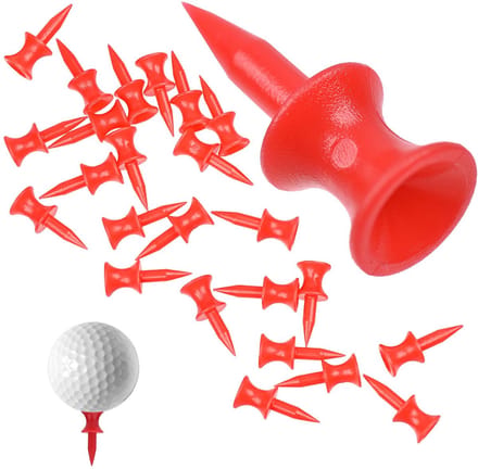 Dailygoody - Golf Tees - Onbreekbare Golf Tees - Rood - Professionele Golfaccessoires - 100 Stuks - Ideaal voor Consistente Swing