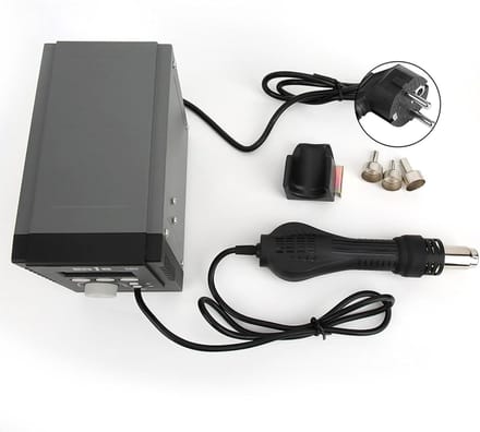 Heet Lucht Station - Soldeerstation - Componenten Desolderen - Borstelloze Ventilator - 700W - Zwart