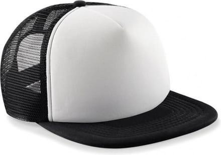 Zwart met witte vintage kinder baseball cap