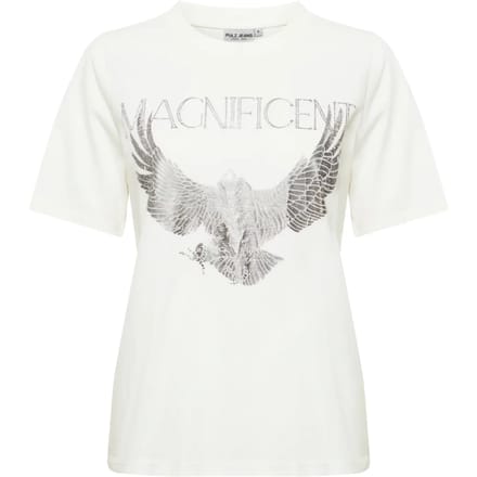 Dames-T-shirt met metallic print Pulz Jeans Maddie