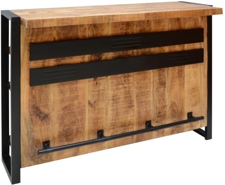 Bartafel Bas mangohout 140 cm - Naturel