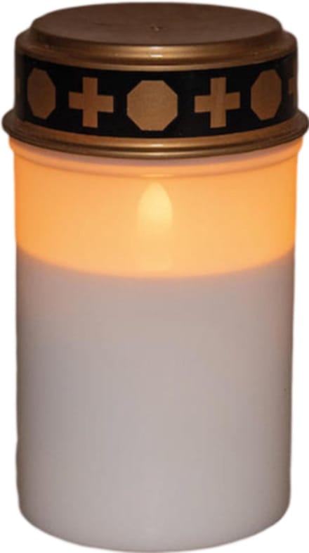 Grafverlichting led op batterij met timer 12x7 cm wit Anna's Collec...