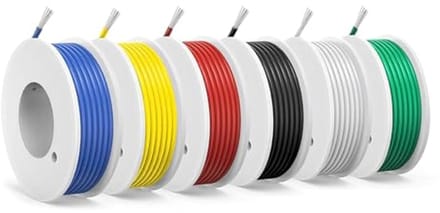 Siliconen elektrische kabel 0,75 mm² - flexibele en zachte draad in 6 kleuren, 3 meter per kabel