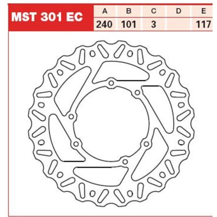 Remschijf TRW MST301, 1 Stuk