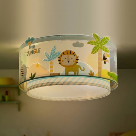 Dalber plafondlamp LITTLE JUNGLE, wit/geel