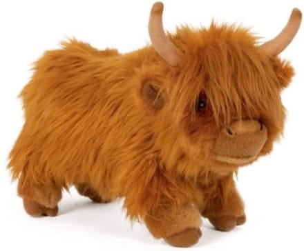 Heunec Schotse Hooglander knuffel - 30 cm - bruin - pluche - knuffeldier - knuffelbeest - speelgoed