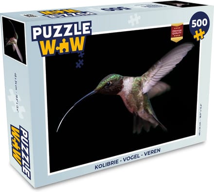 Puzzel Kolibrie - Vogel - Veren - Legpuzzel - Puzzel 500 stukjes