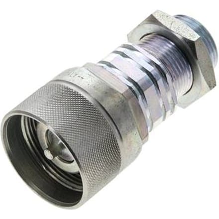 Stalen DN 20 Hydraulische Koppeling Insteeknippel 20 mm S Knelring Schotkoppeling ISO 14541/8434-1 D M42 x 2