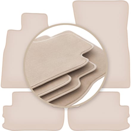 PREMIUM beige vloermatten voor: Mercedes S W222 coupé 2013-