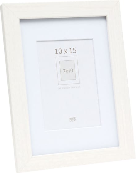 Deknudt Frames fotolijst - wit met passe-partout - 7x10 / 10x15 cm
