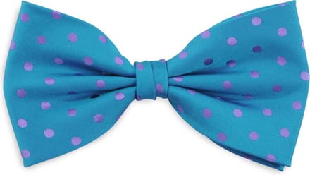 We Love Ties - Strikken - Strik Satin Dot - turquoise / paars