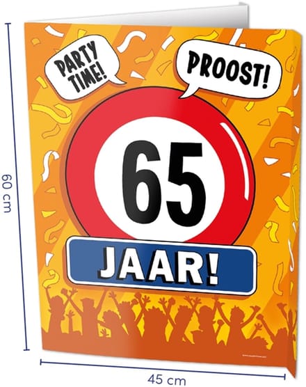 Window signs - 65 jaar