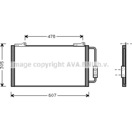 Condensator, airconditioning AVA COOLING AU5139 AVA
