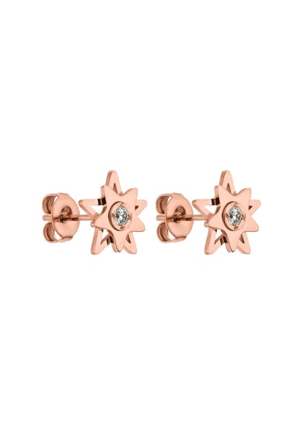 PURELEI Shining Star Ohrringe Rosegold Größe: OS | Ohrringe Outlet | Damen | Rosa