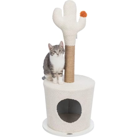 Knus kattenhuis met cactus Trixie