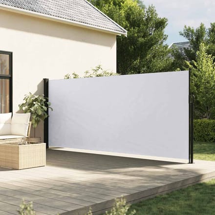 vidaXL - Windscherm - intrekbaar - 170x300 - cm - wit