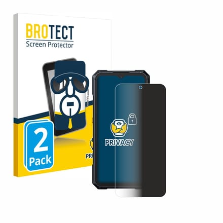 BROTECT - privacy screenprotector voor Cubot King Kong X - Folie Beschermfolie Blauwlichtfilter 2 Stuks