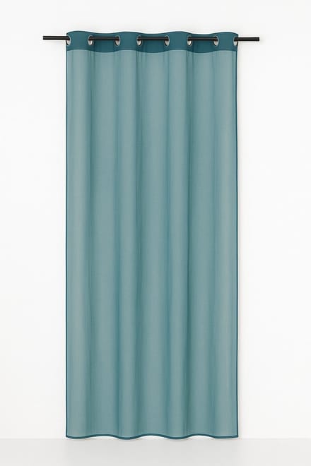 Monna voorhang gordijn petrol 8 Rings 135 x 260 cm