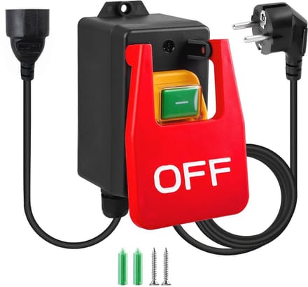Noodstopschakelaar 250V 16A met Stekker voor Elektrisch Gereedschap